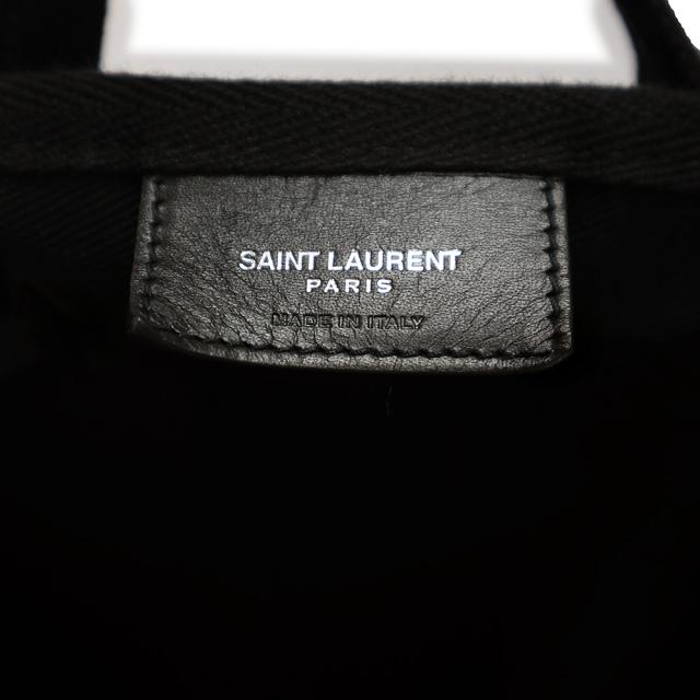 （美品）SAINT LAURENT PARIS サンローランパリ 734682 リヴ ゴーシュ スリングバック キャンバス ブラック リュック デイパック バックパック シルバー金具_8