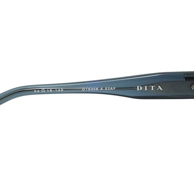 （未使用　展示品）DITA ディータ DTS458 グランドマスター8 GRANDMASTER EIGHT ウェリントン アセテート チタン ブルー サングラス メガネ 眼鏡 アイウェア シルバー ゴールド金具_5