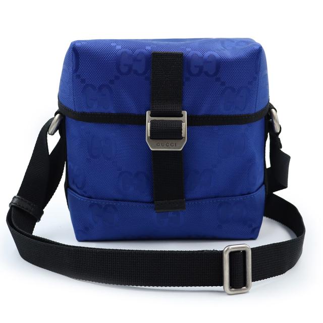 （未使用　展示品）GUCCI グッチ 643858 Gucci Off The Grid オフザグリッド GGナイロン ブルー メッセンジャー ショルダーバッグ 斜め掛け アンティークシルバー金具