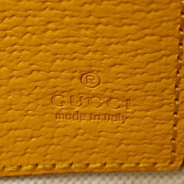 （未当てはめる 見せびらかす品）GUCCI グッチ 473956 ネオ ヴィンテージ 虎上端 GGスプリームキャンバス なめし革 ベージュ エボニー 赤銅色 黄色 クラッチペダル御徒面子 二つ目 ヴィンテージゴールド金具