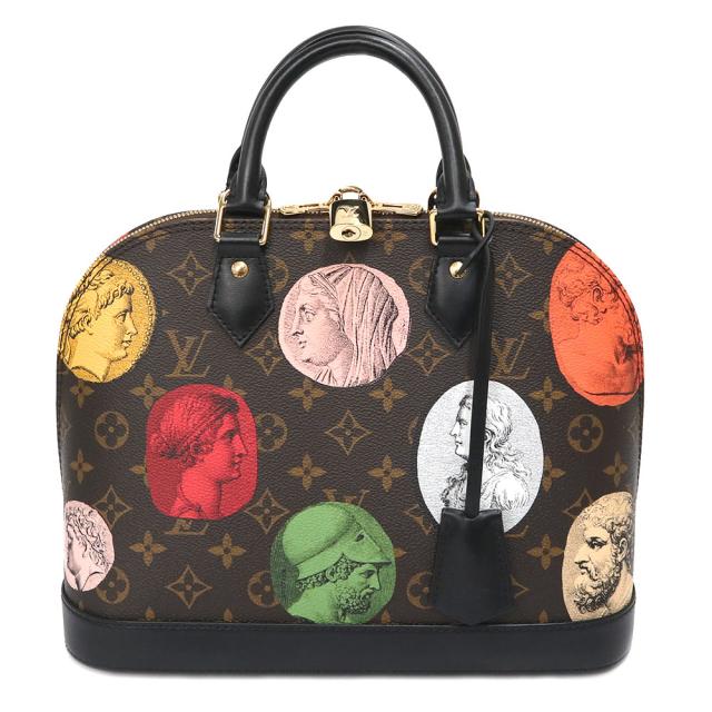 （未使用　展示品）LOUIS VUITTON ルイ ヴィトン フォルナセッティ M45917 アルマ PM モノグラム カメオ レザー マルチカラー ブラウン ハンドバッグ ゴールド金具