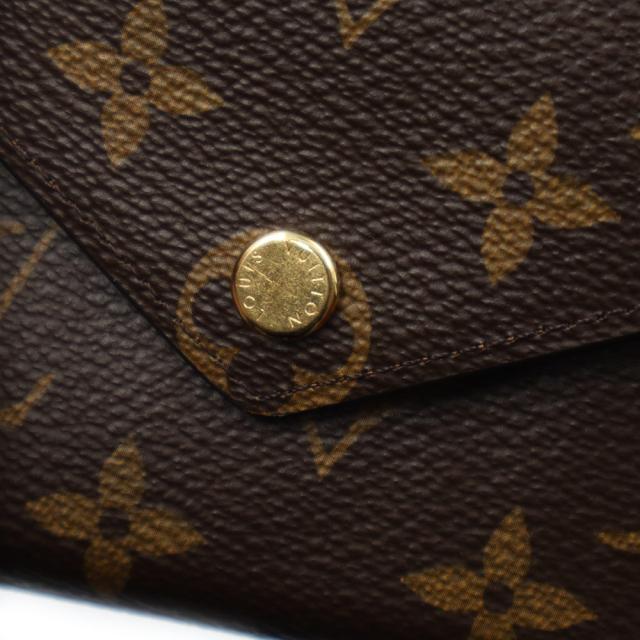 （美品）LOUIS VUITTON ルイ ヴィトン M62472 ポルトフォイユ ヴィクトリーヌ モノグラム グレインレザー ブラウン 三つ折り財布 ゴールド金具 箱付_10