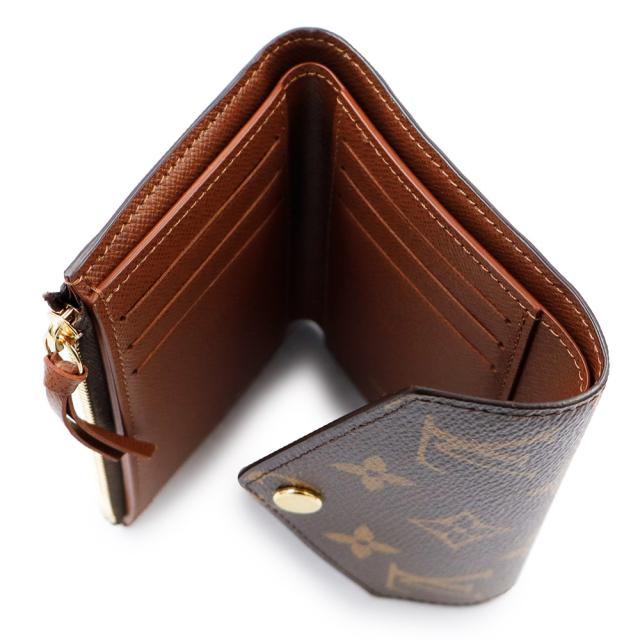 （美品）LOUIS VUITTON ルイ ヴィトン M62472 ポルトフォイユ ヴィクトリーヌ モノグラム グレインレザー ブラウン 三つ折り財布 ゴールド金具 箱付_3