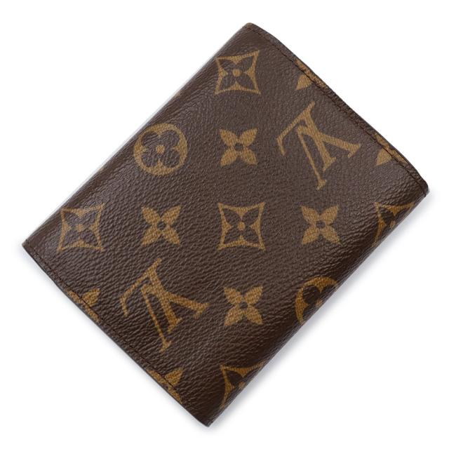 （美品）LOUIS VUITTON ルイ ヴィトン M62472 ポルトフォイユ ヴィクトリーヌ モノグラム グレインレザー ブラウン 三つ折り財布 ゴールド金具 箱付_7