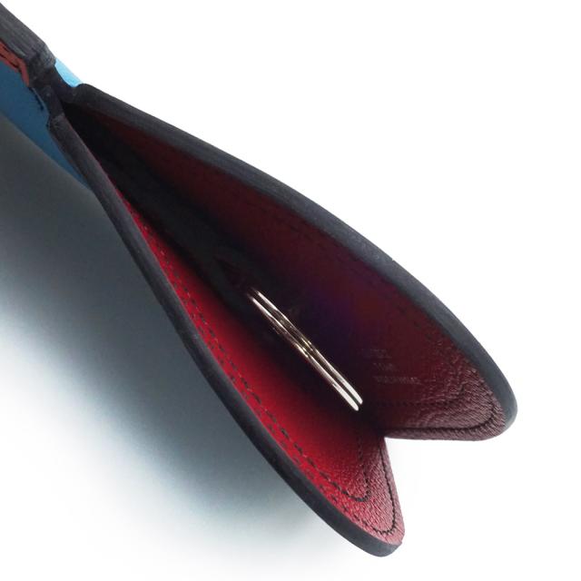 （新品・未使用品）HERMES エルメス カマイユ ヴォータデラクト ブルーザンジバル オレンジポピー A刻印 マルチ キーリング バッグチャーム レザー シルバー金具 箱付_2