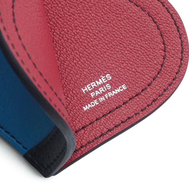 （新品・未使用品）HERMES エルメス カマイユ ヴォータデラクト ブルーザンジバル オレンジポピー A刻印 マルチ キーリング バッグチャーム レザー シルバー金具 箱付_5