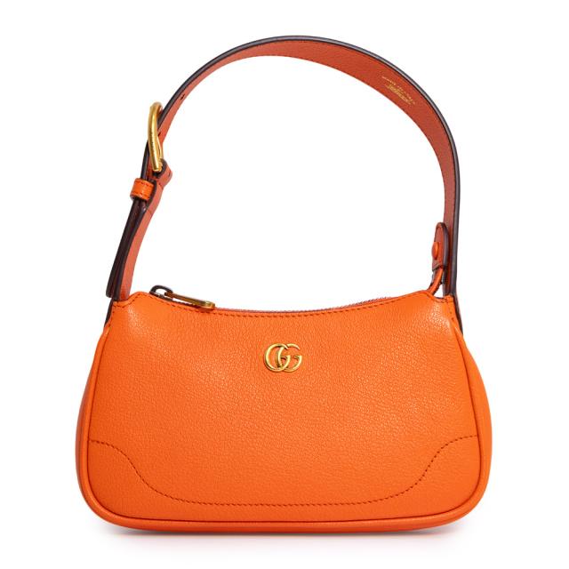 （新品・未使用品）GUCCI グッチ 739076 GGマーモント アフロディーテ レザー オレンジ ハンドバッグ ゴールド金具
