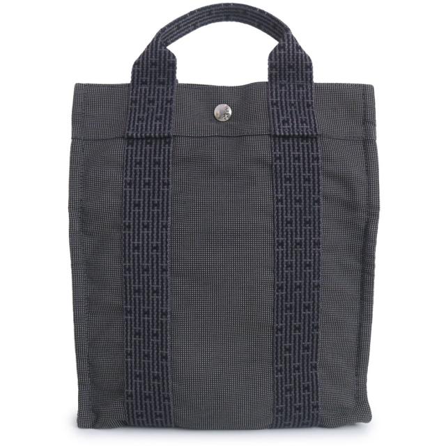 （中古）HERMES エルメス エールライン アド PM キャンバス グレー リュック デイパック バックパック シルバー金具