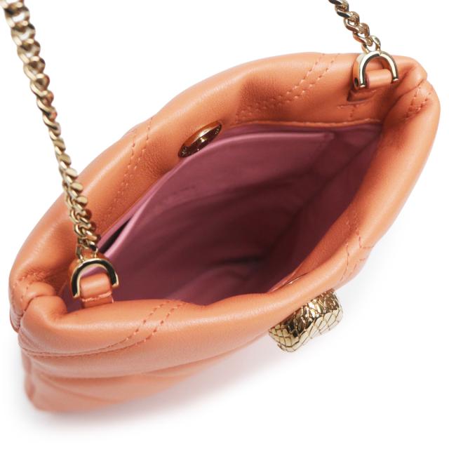 （未使用　展示品）BVLGARI ブルガリ セルペンティ カボション スマホケース カーフスキン オレンジ ショルダーバッグ 斜め掛け レザー ゴールド金具_2