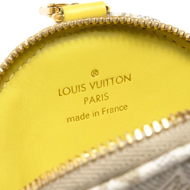 （新品・未使用品）LOUIS VUITTON ルイ ヴィトン M81173 ポルトモネ ロン SINCE1854 モノグラムジャガード レザー ホワイト イエロー コインケース 小銭入れ 財布 ゴールド金具 箱付_6