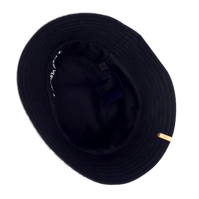 （美品）LOUIS VUITTON ルイ ヴィトン M7952M デニム バケット ハット リバーシブル コットン100％ ウォッシュドグレー ブラック 帽子 Sサイズ_2