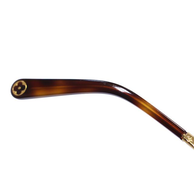 （中古）LOUIS VUITTON ルイ ヴィトン Z1868U LV スター パイロット メタル ゴールド ピンクグラデーション アイウェア メガネ 眼鏡 サングラス 箱付