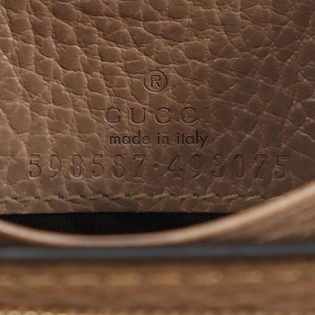 （美品）GUCCI グッチ 598587 GGマーモント ダブルG バイカラー ミディアム ウォレット GGスプリームキャンバス レザー ベージュ ダスティピンク 二つ折り財布 ゴールド金具_8