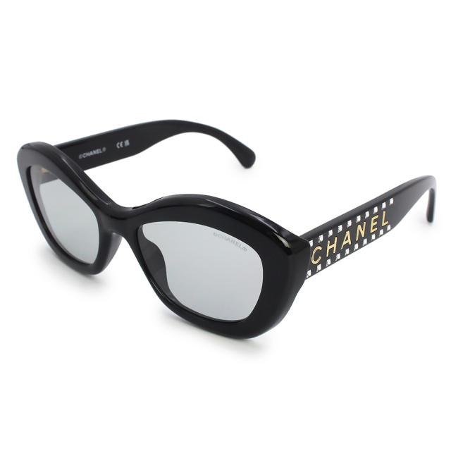 美品）CHANEL シャネル A71668 ロゴ ラインストーン キャットアイ 