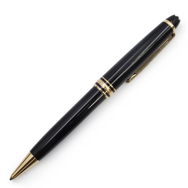 （美品）MONTBLANC モンブラン MB132453 MB10883 マイスターシュテュック ゴールドコーティング クラシック プレシャスレジン ブラック ボールペン ツイスト式 M 中字 箱付