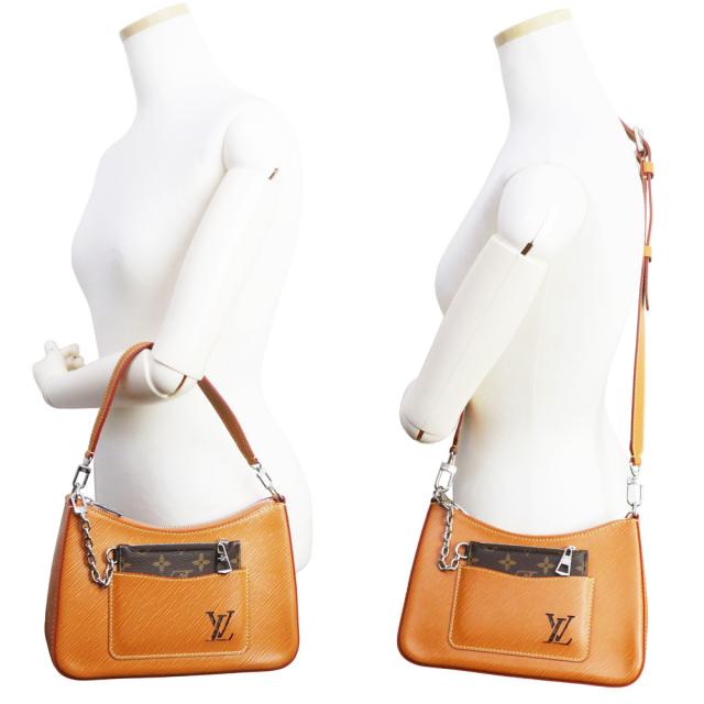 （未使用　展示品）LOUIS VUITTON ルイ ヴィトン M80794 マレル エピレザー ゴールドミエル ブラウン 2Way ショルダー ハンドバッグ 斜め掛け シルバー金具_7