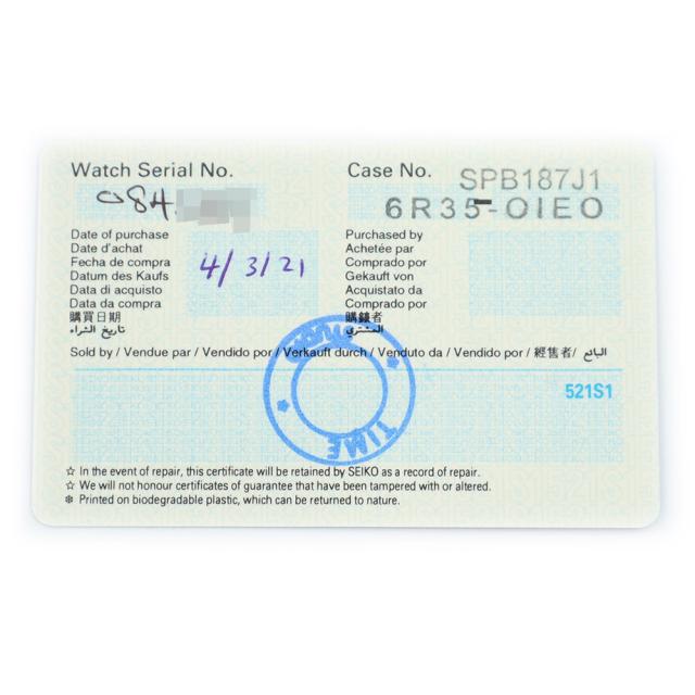 （中古）SEIKO セイコー SBDC127 6R35-01E0 PROSPEX プロスペックス ダイバースキューバ 自動巻き 手巻付き ステンレススチール シルバー ブルー 腕時計_7