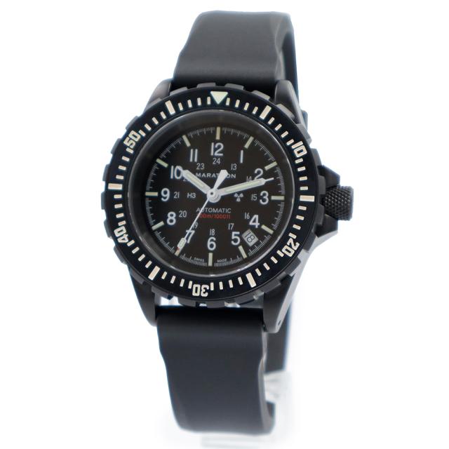 （美品）MARATHON マラソン WW194006BK-NGM GSAR Anthracite Diver Watch ミリタリーウォッチ アメリカ軍 自動巻き 手巻付き ステンレススチール ラバー ブラック 腕時計
