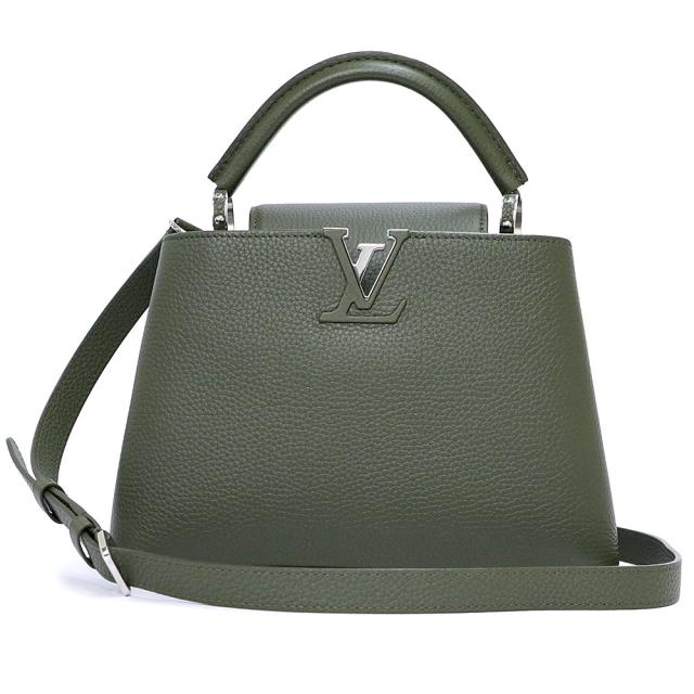 （未使用　展示品）LOUIS VUITTON カプシーヌ BB パルナセア トリヨンレザー カーキ 2way 斜め掛け ショルダー ハンドバッグ シルバー金具 336,600円