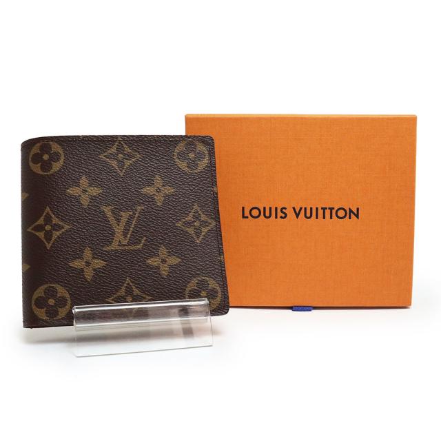 （未使用保管品）LOUIS VUITTON ルイ ヴィトン M61675 ポルトフォイユ マルコ モノグラム ブラウン 二つ折り財布 ゴールド金具 箱付_1