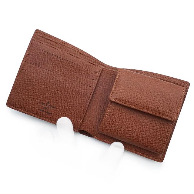 （未使用保管品）LOUIS VUITTON ルイ ヴィトン M61675 ポルトフォイユ マルコ モノグラム ブラウン 二つ折り財布 ゴールド金具 箱付_2