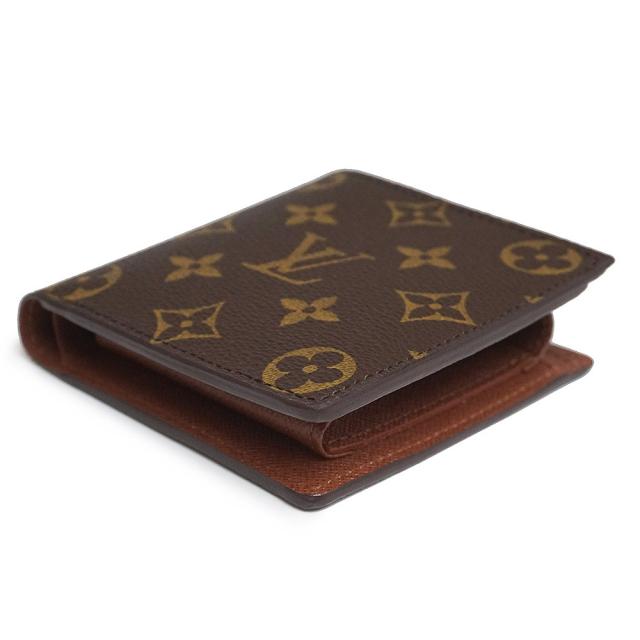 （未使用保管品）LOUIS VUITTON ルイ ヴィトン M61675 ポルトフォイユ マルコ モノグラム ブラウン 二つ折り財布 ゴールド金具 箱付_5