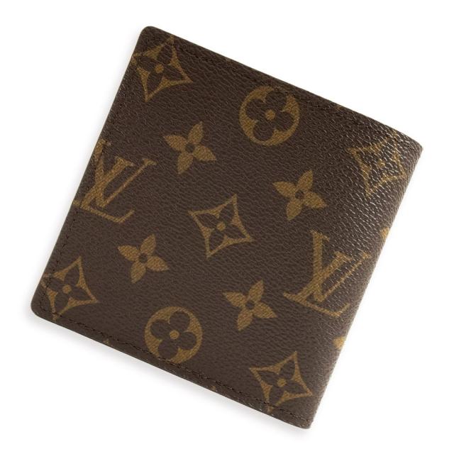（未使用保管品）LOUIS VUITTON ルイ ヴィトン M61675 ポルトフォイユ マルコ モノグラム ブラウン 二つ折り財布 ゴールド金具 箱付_6