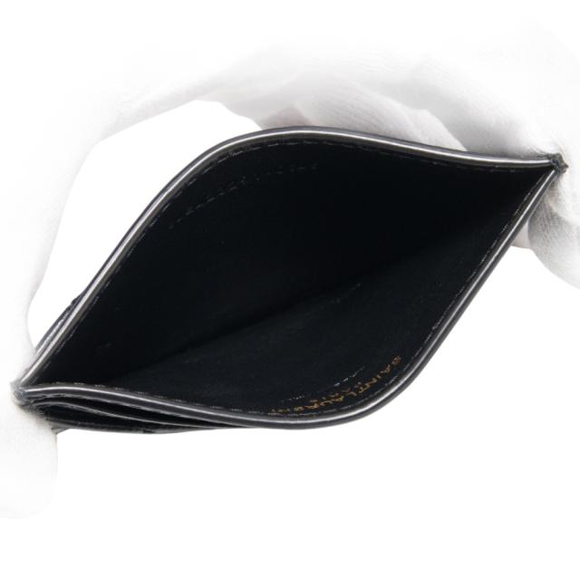 （新品・未使用品）SAINT LAURENT PARIS サンローランパリ 423291 カサンドラ マトラッセ ラムスキン ブラック カードケース 名刺入れ 定期入れ パスケース レザー ゴールド金具 箱付_2