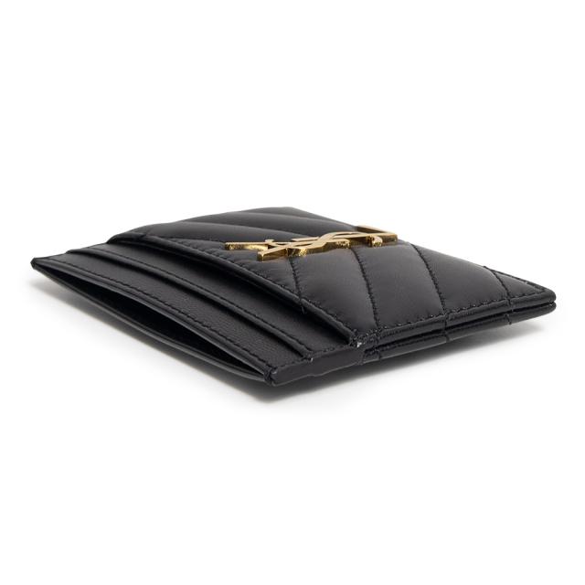 （新品・未使用品）SAINT LAURENT PARIS サンローランパリ 423291 カサンドラ マトラッセ ラムスキン ブラック カードケース 名刺入れ 定期入れ パスケース レザー ゴールド金具 箱付_3