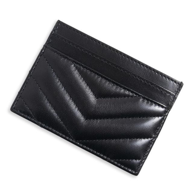（新品・未使用品）SAINT LAURENT PARIS サンローランパリ 423291 カサンドラ マトラッセ ラムスキン ブラック カードケース 名刺入れ 定期入れ パスケース レザー ゴールド金具 箱付_4