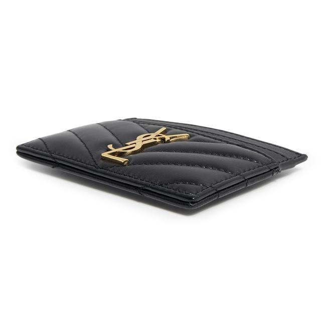 （新品・未使用品）SAINT LAURENT PARIS サンローランパリ 423291 カサンドラ マトラッセ ラムスキン ブラック カードケース 名刺入れ 定期入れ パスケース レザー ゴールド金具 箱付_5