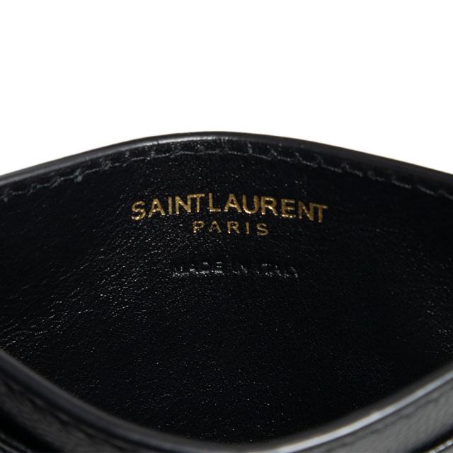 （新品・未使用品）SAINT LAURENT PARIS サンローランパリ 423291 カサンドラ マトラッセ ラムスキン ブラック カードケース 名刺入れ 定期入れ パスケース レザー ゴールド金具 箱付_6