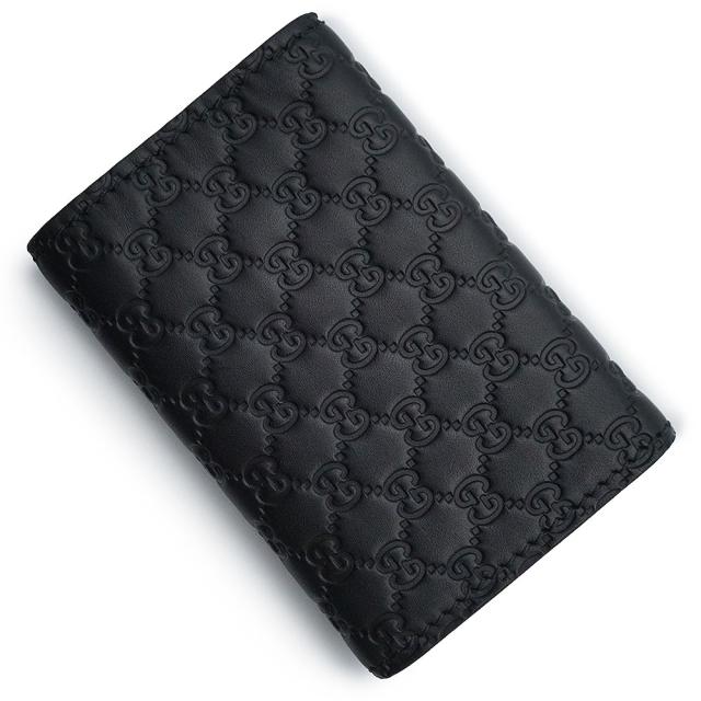 （未使用　展示品）GUCCI グッチ 150402 シグネチャー マイクログッチシマレザー ブラック 6連 キーケース シルバー金具_3