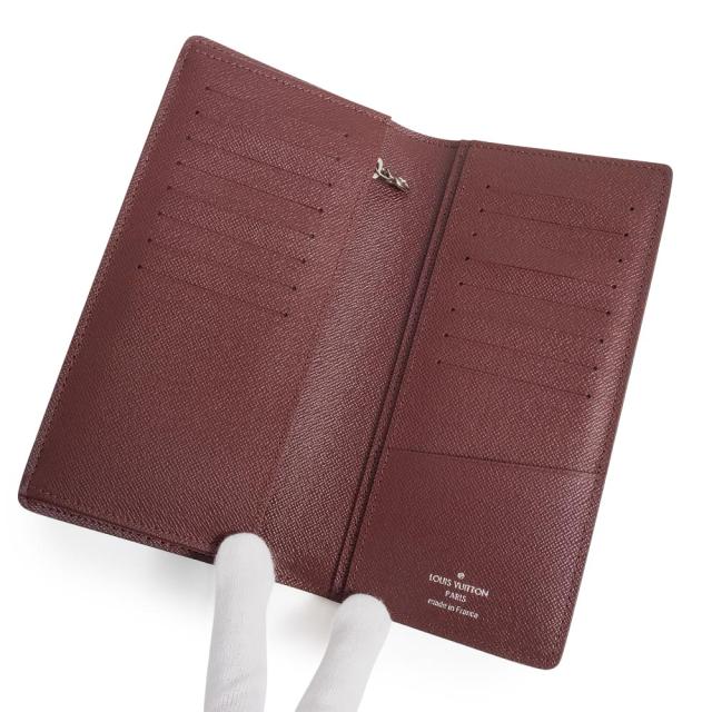 （新品・未使用品）LOUIS VUITTON ルイ ヴィトン M30980 ポルトフォイユ ブラザ NM タイガ ネイビー ボルドー 二つ折り長財布 レザー シルバー金具 箱付_2