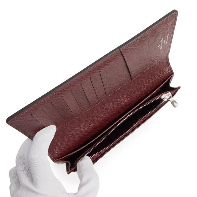 （新品・未使用品）LOUIS VUITTON ルイ ヴィトン M30980 ポルトフォイユ ブラザ NM タイガ ネイビー ボルドー 二つ折り長財布 レザー シルバー金具 箱付_3
