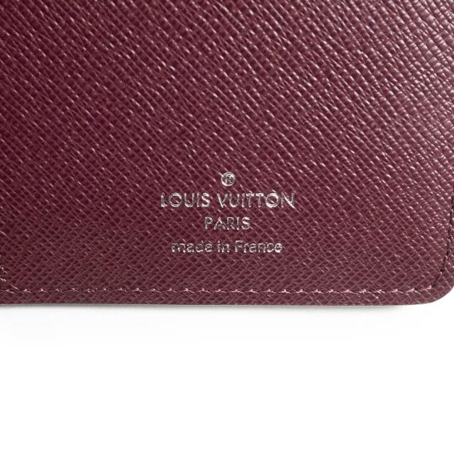 （新品・未使用品）LOUIS VUITTON ルイ ヴィトン M30980 ポルトフォイユ ブラザ NM タイガ ネイビー ボルドー 二つ折り長財布 レザー シルバー金具 箱付_7