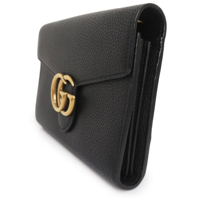 （未使用　展示品）GUCCI グッチ 401232 GGマーモント カーフスキン ブラック ショルダーバッグ チェーンウォレット 長財布 斜め掛け レザー アンティークゴールド金具_3