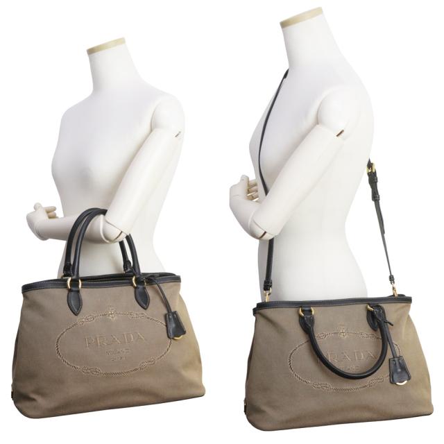 （美品）PRADA プラダ 1BA579 カーフスキン ロゴジャガード コルダ ネロ ブラウン ブラック 2way ショルダー 斜め掛け トートバッグ レザー ゴールド金具_7