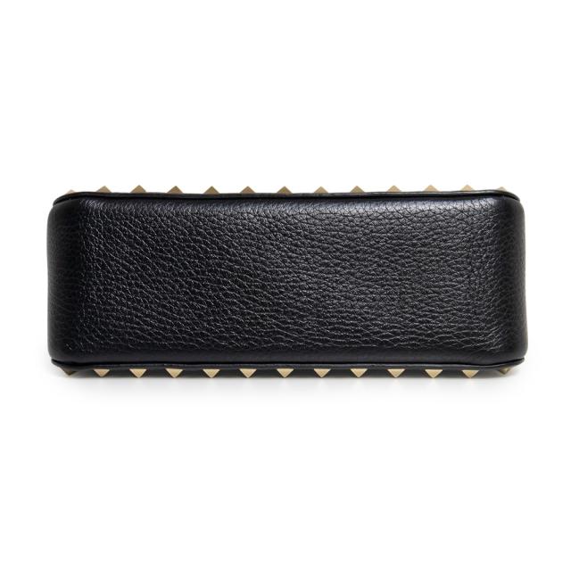 （未使用　展示品）Valentino Garavani ヴァレンティノ ガラヴァーニ 5W2B0J47VSF ロックスタッズ スモール グレインカーフレザー ブラック 2Way 斜め掛け ショルダー ハンドバッグ ゴールド金具_6