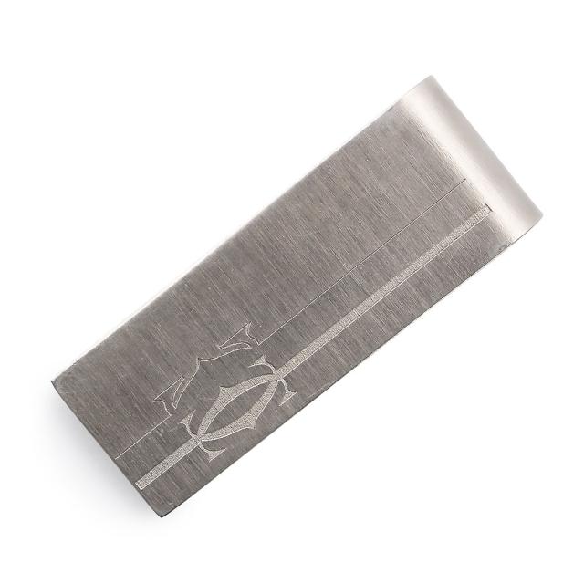 カルティエ T1220407 2C シルバー マネークリップ 札ばさみ Cartier（中古） Cartier（カルティエ） 2Cモチーフ ロゴ マネークリップ T1220407