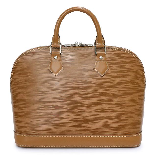 （美品）LOUIS VUITTON ルイ ヴィトン M52801 アルマ PM エピレザー キャネル ブラウン ハンドバッグ シルバー金具