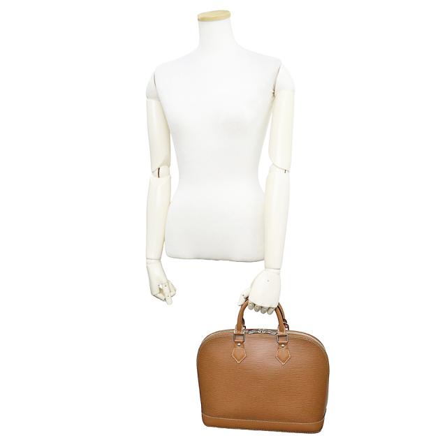 （美品）LOUIS VUITTON ルイ ヴィトン M52801 アルマ PM エピレザー キャネル ブラウン ハンドバッグ シルバー金具_7