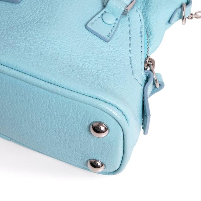 （未使用　展示品）Maison Margiela メゾン マルジェラ SB1WG0022 5AC クラシック ベビー ゴートスキン レザー アクア ブルー チェーン ショルダーバッグ 斜め掛け シルバー金具_9