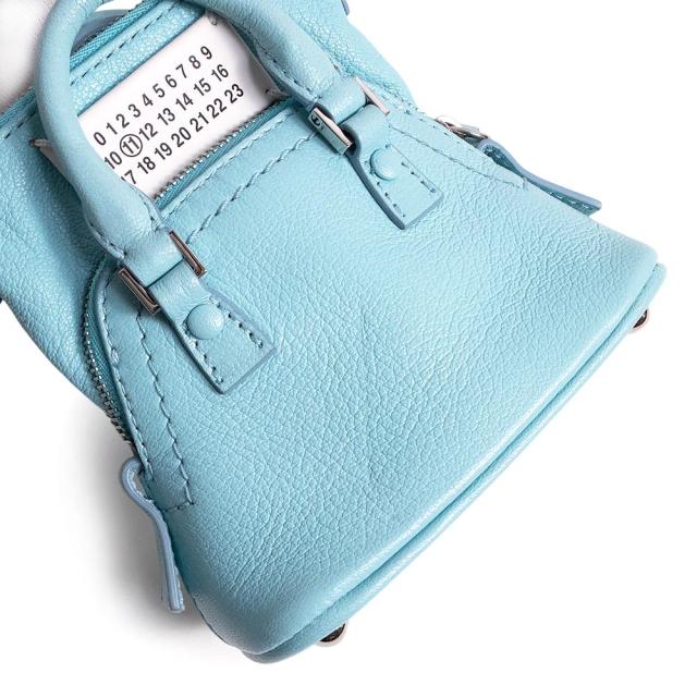 （未使用　展示品）Maison Margiela メゾン マルジェラ SB1WG0022 5AC クラシック ベビー ゴートスキン レザー アクア ブルー チェーン ショルダーバッグ 斜め掛け シルバー金具_8