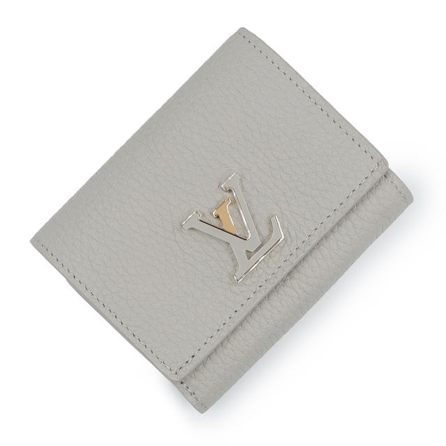 （新品・未使用品）LOUIS VUITTON ルイ ヴィトン M12406 ポルトフォイユ カプシーヌ タイニー トリヨンレザー Flint Grey フリントグレー 二つ折り財布 ゴールド金具 箱付