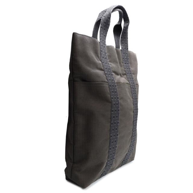（中古）HERMES エルメス エールライン カバス トート キャンバス グレー ハンドバッグ シルバー金具_2