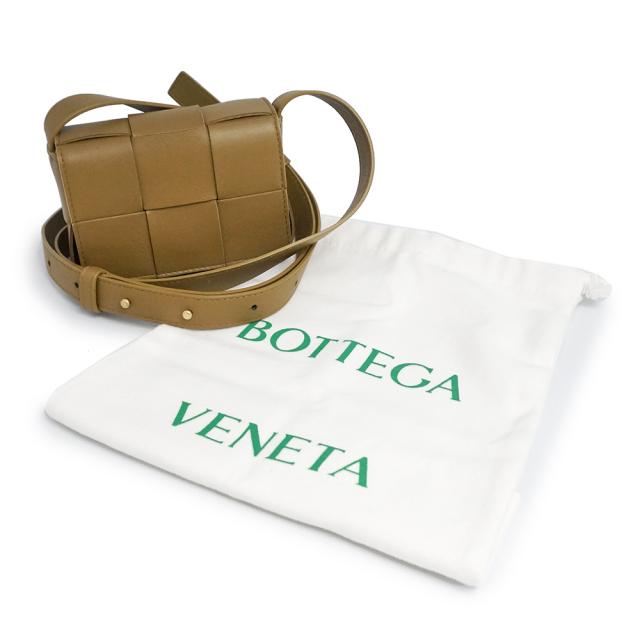 （新品・未使用品）BOTTEGA VENETA ボッテガヴェネタ 666688 カセット キャンディ ミニ クロスボディ ポーチ ラムスキン エイコーン ブラウン ポシェット ショルダーバッグ 斜め掛け レザー ゴールド金具_1