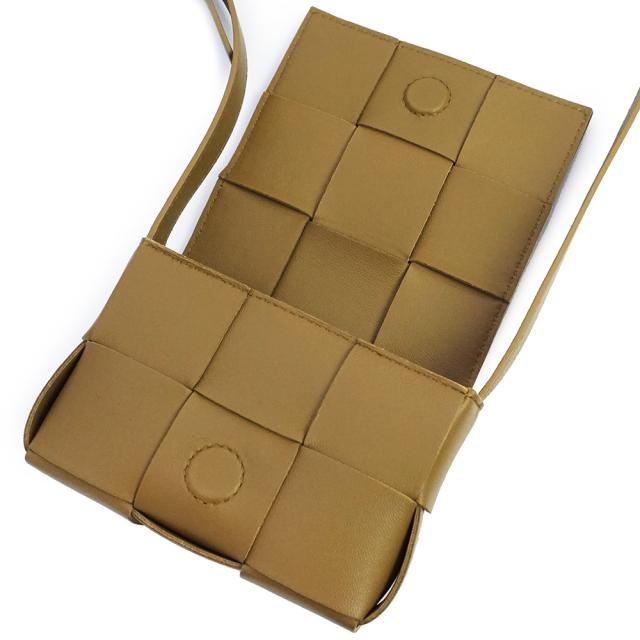 （新品・未使用品）BOTTEGA VENETA ボッテガヴェネタ 666688 カセット キャンディ ミニ クロスボディ ポーチ ラムスキン エイコーン ブラウン ポシェット ショルダーバッグ 斜め掛け レザー ゴールド金具_2