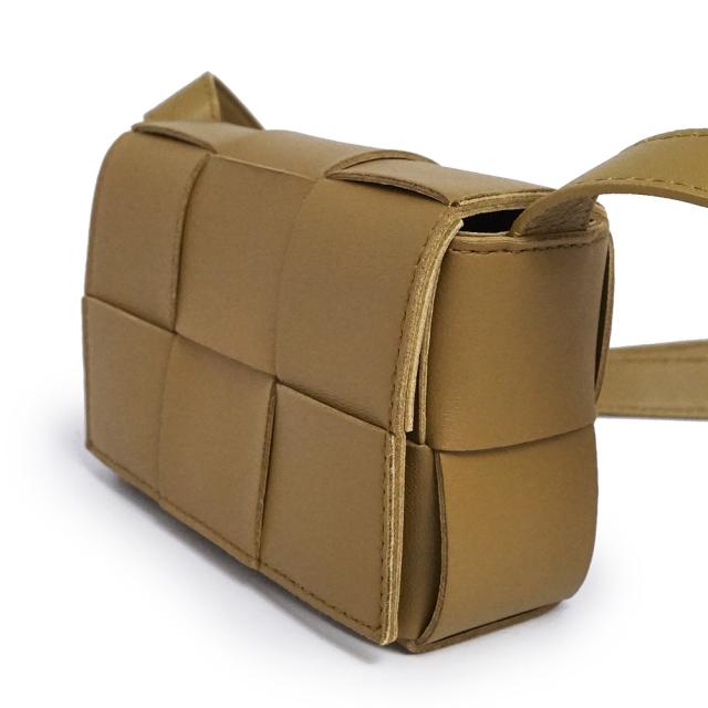 （新品・未使用品）BOTTEGA VENETA ボッテガヴェネタ 666688 カセット キャンディ ミニ クロスボディ ポーチ ラムスキン エイコーン ブラウン ポシェット ショルダーバッグ 斜め掛け レザー ゴールド金具_5