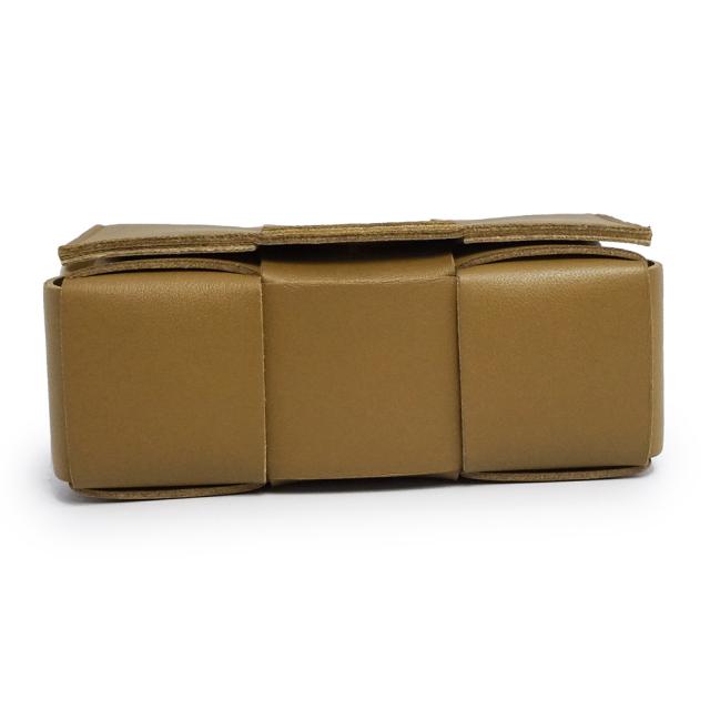（新品・未使用品）BOTTEGA VENETA ボッテガヴェネタ 666688 カセット キャンディ ミニ クロスボディ ポーチ ラムスキン エイコーン ブラウン ポシェット ショルダーバッグ 斜め掛け レザー ゴールド金具_7